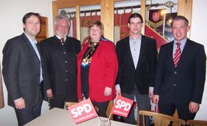 (v.l.) Martin Panten, Reinhold Perlak, Claudia Ebner, Daniel Süß, Michael Adam