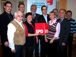 D. Süß, J. Eisenhut, M. Panten, H. Janker, MdL R. Perlak, Vors. J. Faden, B. Wessely, R. Pasta, H. Büttner, A. Janker