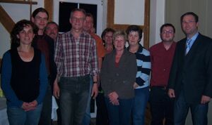 Daniel Süß 2.v.l., Fritz Fuchs 4.v.l, Martin Panten rechts