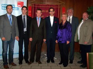 v.l. Martin Panten, Daniel Süß, Michael Adam, Johannes Faden, Brigitte Wessely, Reinhold Perlak und Rainer Pasta