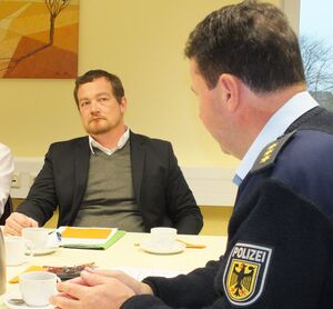 Uli Grötsch bei der Bundespolizei in Waidhaus