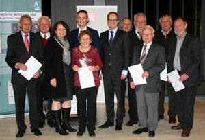 (v.l.) Reinhard Schwarz, Fritz Geisperger, Ruth Müller, MdL, Martin Kreutz, Elsbeth Wührl, Markus Rinderspacher,MdL, ...