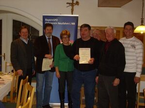 Von links: Franz Sedlmeier, Bernhard Zauner, Anne Kaiser, Rupert Grahammer, Klaus Wirth, Adolf Biberger, Peter Forstner