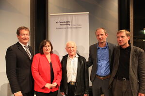vl: MdB Uli Grötsch, MdB Marianne Schieder, Dr. Jack Terry, Dr. Jörg Skriebeleit, Uwe Neumärkter