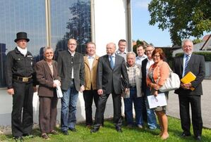 SPD-Politiker beim Besuch der ndb. Kaminkehrer