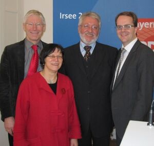 Die Drei niederbayerischen Abgeordneten mit Fraktionschef Markus Rinderspacher